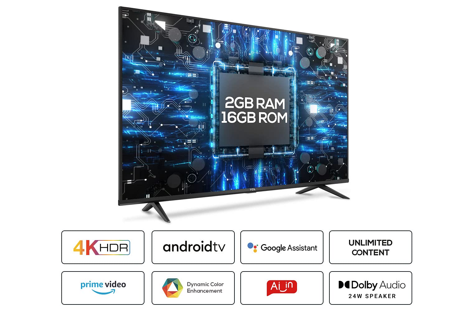 TCL 108 cm (43 inches) 4K Ultra HD Certified Android Smart LED TV 43P615 TCL 108 cm (43 inches) 4K Ultra HD Certified Android Smart LED TV 43P615